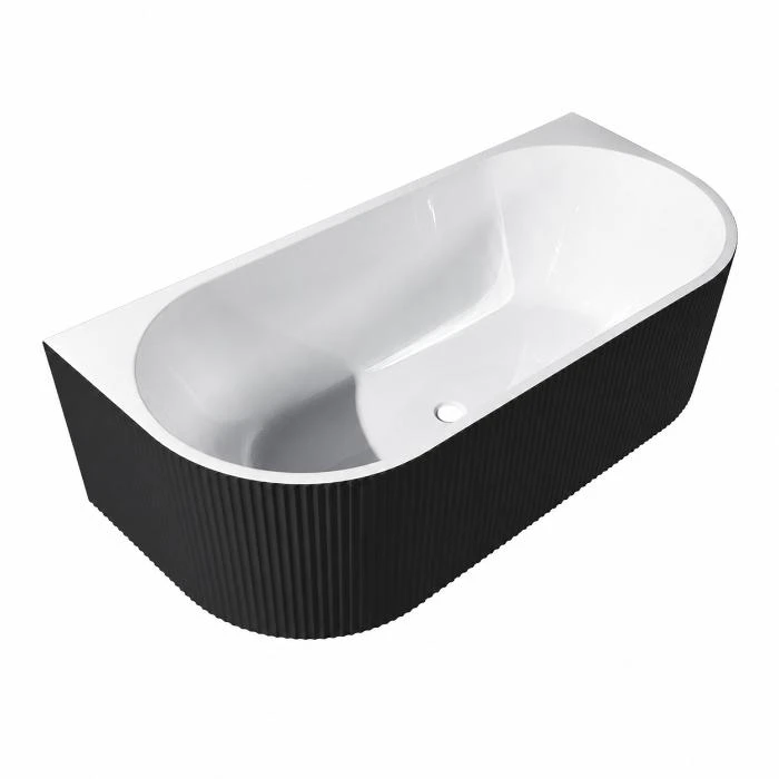 Regio Haven Back to Wall Fluted Rounded Edge Premium Acrylic Bathtub Collection