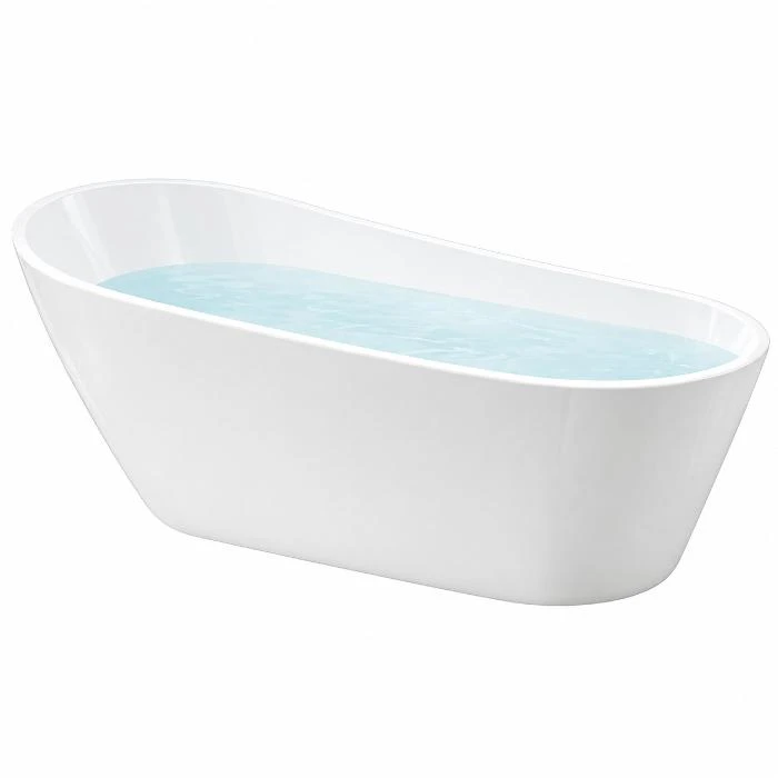 Regio Luna Freestanding Fluted Oval High Back Rest Acrylic Luxury Bathtub Collection