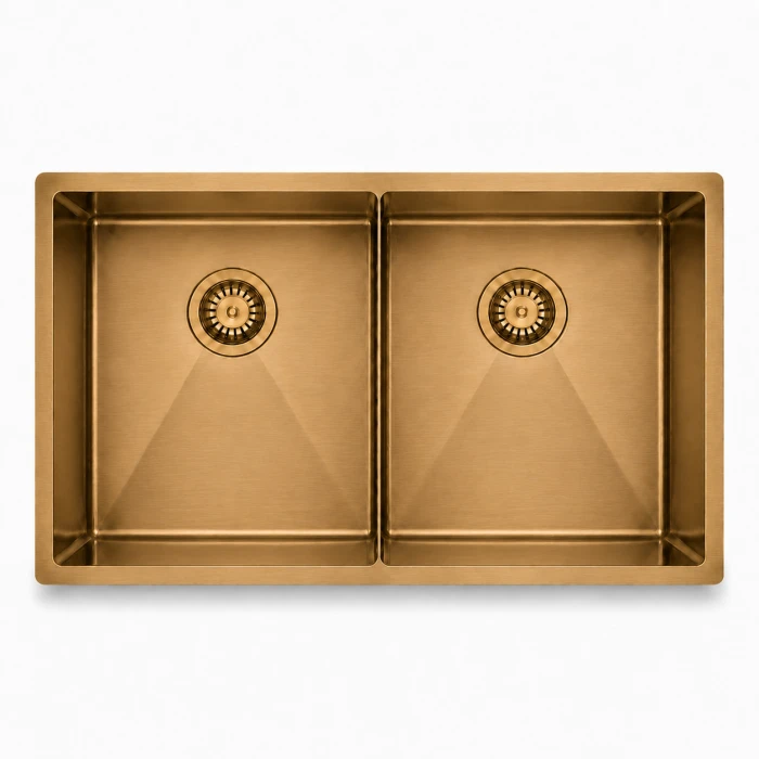 Regio 874420 Series Pressed Stainless Steel Double Bowl Kitchen Sink
