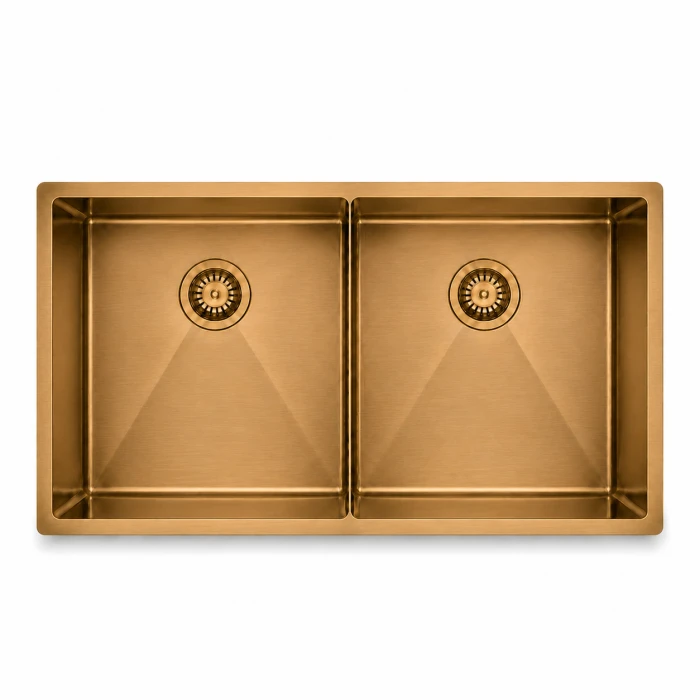 Regio 984520 Series Pressed Stainless Steel Double Bowl Kitchen Sink