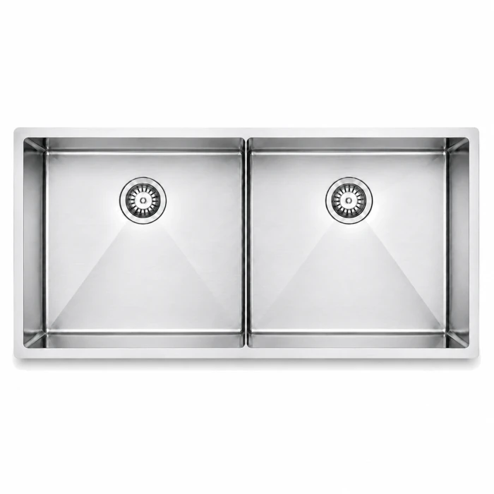 Regio 984520 Series Pressed Stainless Steel Double Bowl Kitchen Sink