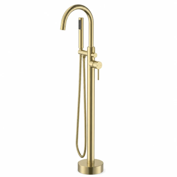 Regio Round Freestanding Bath Mixer with Handheld Shower